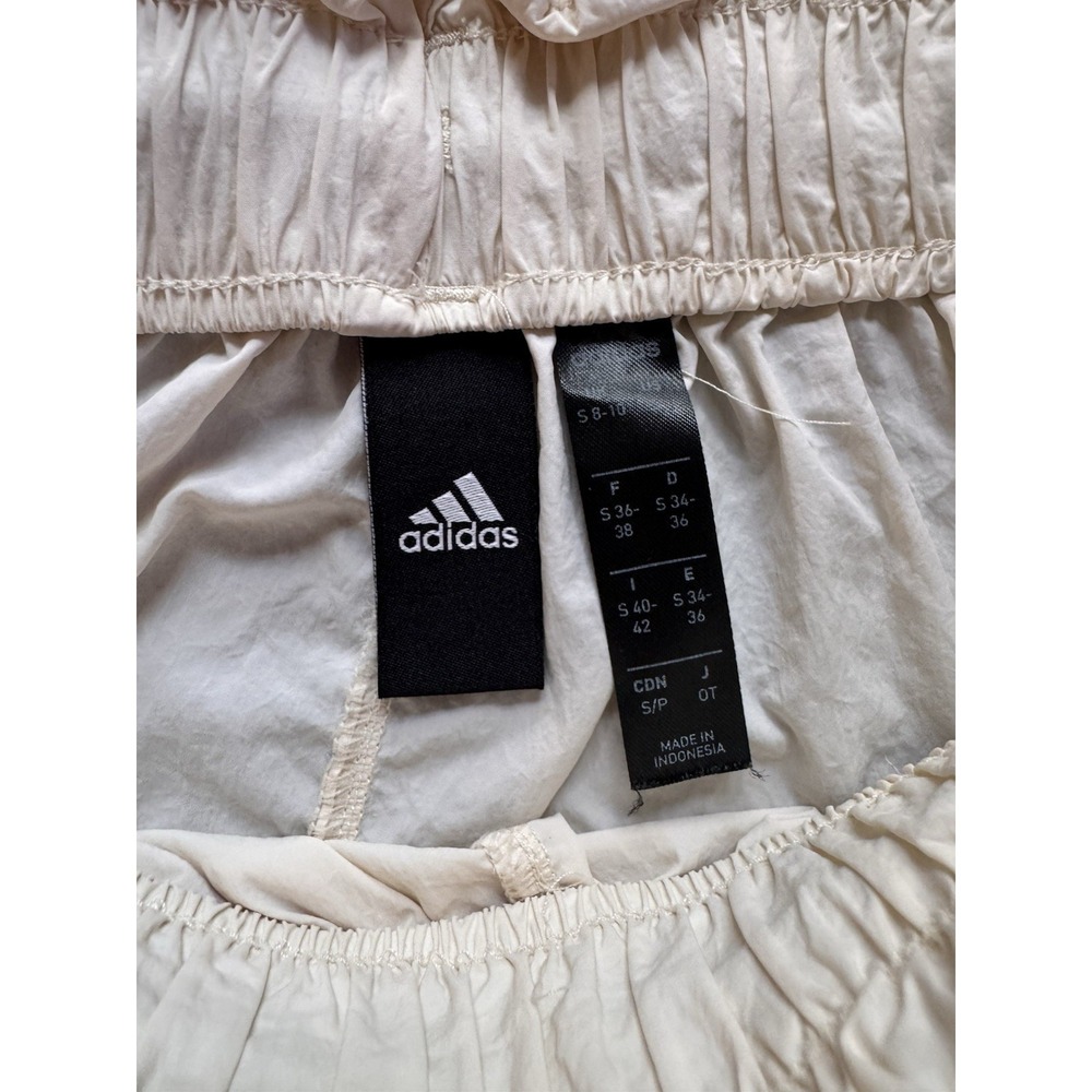 Adidas Cream Paperbag Waist Utility Shorts Women's Small Lightweight Casual - Picture 5 of 8